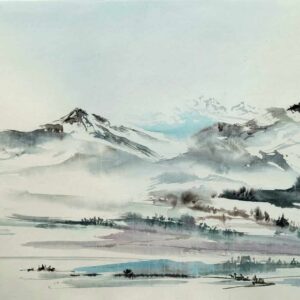 Inspirationen aus der Schweiz - blaue Landschaft